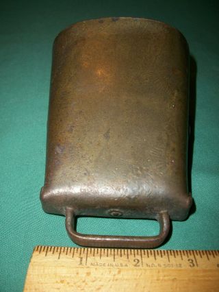 Antique / Vintage Riveted 5 ½” Cow / Goat Bell w/Iron Clapper 4