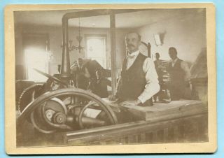 Rare Antique Cabinet Photo Print Shop Interior Printing Press & Type Cabinets