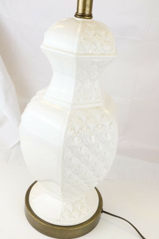 Frederick Cooper Lamp White Porcelain And Brass Base Chicago Designer