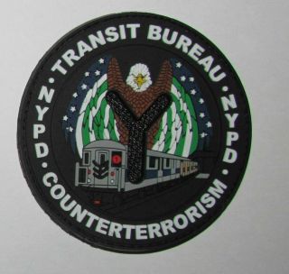 York State City Police Chief Transit Counter Terrorism Patch Nypd H&l Pvc