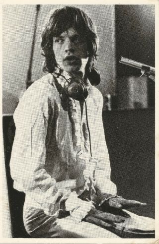 Postcard Mick Jagger The Rolling Stones 1982 Antique Mu1