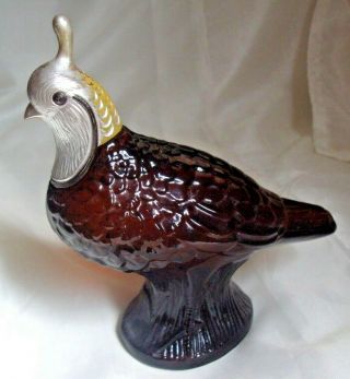 Avon Quail Decanter Deep Woods Mens Aftershave Cologne Perfume Collectible Full