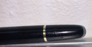 Authentic Monte Blanc Meisterstuck Ballpoint Pen Black With Crack.  Needs Ink 6