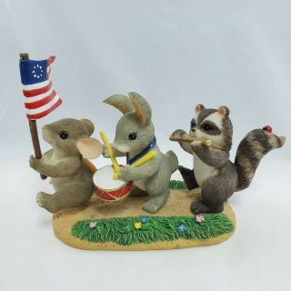 Fitz & Floyd Charming Tails To Be Friends Raccoon Rabbit Mouse
