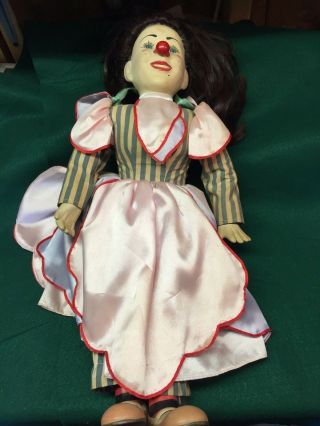 Vintage Pinky The Christian Clown 21 " Porcelain Doll Signed Numbered 5000