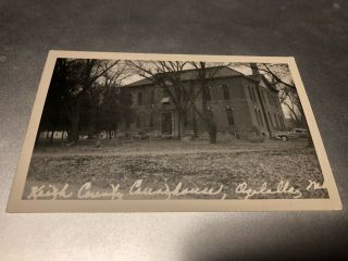 Vintage Postcard Rppc Keith County Court House Ogalalla Nebraska C1