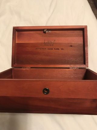 Vintage Lane Small Mini Cedar Chest Jewelry / Trinket Box No Key
