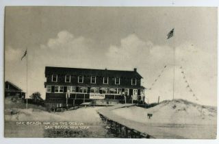 1945 Ny Postcard Oak Beach Inn On Ocean Suffolk Long Island York Building
