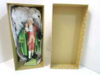 Made In England Royal Doulton " The Regency Beau " 8.  25 Inch Tall Figurine Green