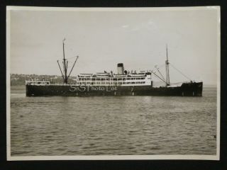 RARE B&W Photograph 5x7 Alaska Steamship Co.  Steam Ship SS Denali (Caracas) 2