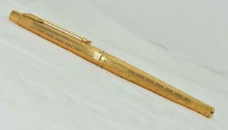 Vintage Parker 180 Rollerball Pen Gold Plated Perle Pattern