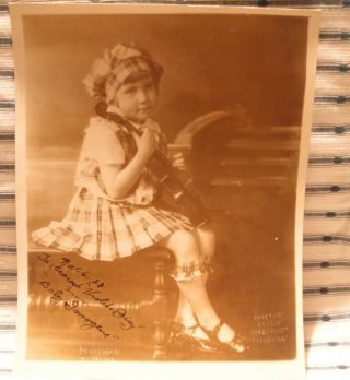 1928 Vaudeville Baby Imogene,  Signed Photo,  Siamese Hilton Twins