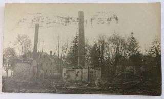 London Conn Pequot House Fire Ruins 1908 Real Photo Postcard