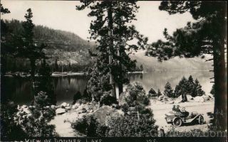 Rppc Truckee,  Ca View Of Donner Lake Nevada County California Real Photo Postcard