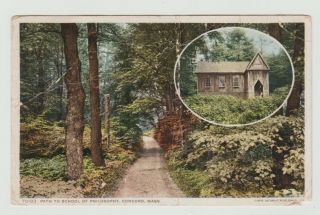 Massachusetts Concord,  Mass.  Ma Path School Of Philosophy Vintage 1912 Postcard
