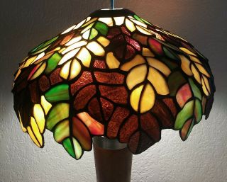 Antique Tiffany Style Large Stained Glass Lamp Shad 14 