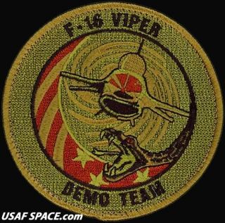 Usaf 20th Fighter Wing - F - 16 Viper Demonstration Team - Ocp Vel Patch