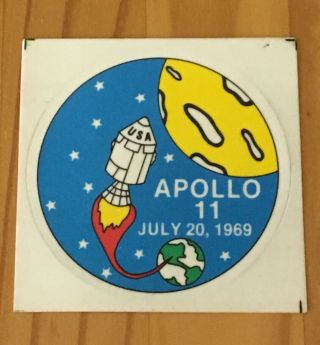 Vintage 1969 First Man On The Moon Apollo 11 Nasa Sticker Decal Neil Armstrong