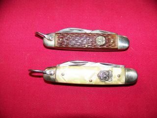 Two Vintage Boy Scout Imperial & Ulster Cutlery Pocket Knives Knife