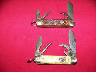 Two Vintage Boy Scout Imperial & Ulster Cutlery Pocket Knives Knife 3