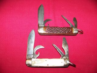 Two Vintage Boy Scout Imperial & Ulster Cutlery Pocket Knives Knife 4