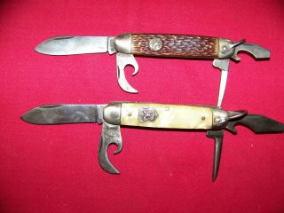 Two Vintage Boy Scout Imperial & Ulster Cutlery Pocket Knives Knife 5