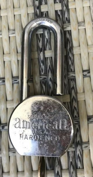 Vintage American Usa Hardened Series 600 Padlock With Key