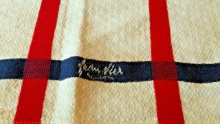 Vtg La Maison Jean Vier Basque French Tablecloth Red White Blue Cotton Linen