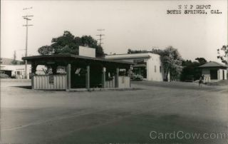 Rppc Boyes Hot Springs,  Ca N W P Depot Sonoma County California Postcard Vintage