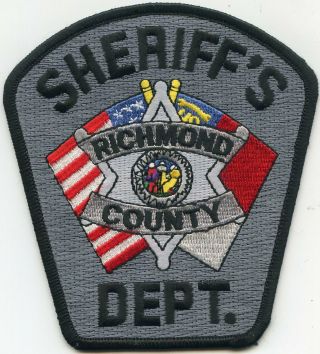 Richmond County North Carolina Nc Black Border Sheriff Police Patch