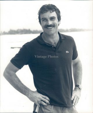 1981 Press Photo Actor Tom Selleck Celebrity Film Producer Tv Magnum Pi 8x10