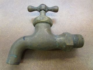 Antique Brass 1/2 " Npt Water Spigot Or Faucet A - 13