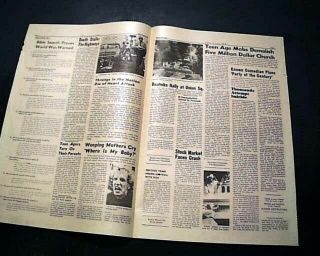 Rare CHRIST RETURNS End of the World Time Gospel Tract Society 1960? Newspaper 5