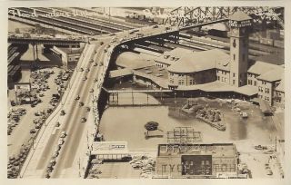 Flood Waters,  Union Station,  Portland,  Ore.  (oregon) Vintage Real Photo Postcard