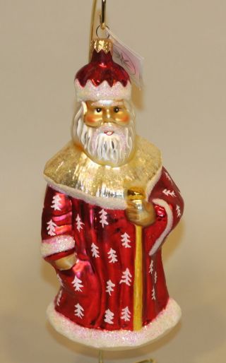 1996 Christopher Radko Glass Christmas Ornament Christmas King 96 - 147 - 0 Santa