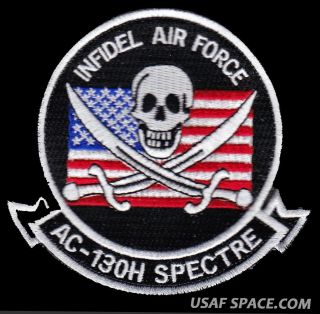 Usaf Spectre Ac - 130h Gunship - Infidel Air Force - Sos Patch