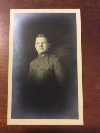 World War I Wwi Postcard Real Photo Rppc Soldier Portrait