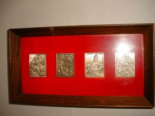 Framed Norman Rockwell " Four Freedoms " Hamilton Silver Bars