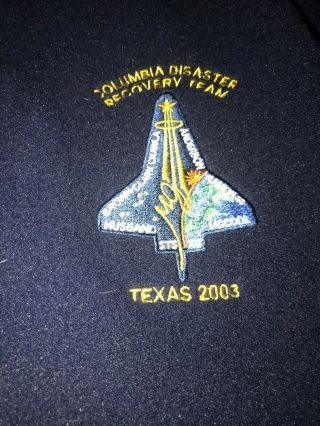 Rare NASA Space Shuttle Columbia STS - 107 Recovery Team Fleece Jacket Texas 2003 2