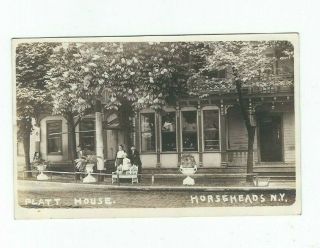 Vintage Rppc,  Real Photo Post Card Platt House Horseheads,  Ny.