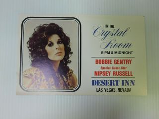 Bobbie Gentry Nipsey Russell Desert Inn Las Vegas Crystal Room Oversize Postcard