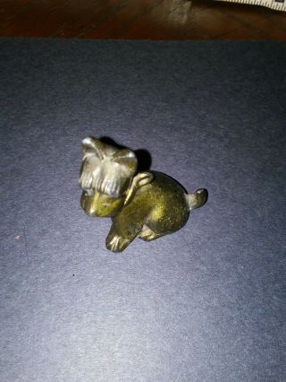 Early 1 3/4 " Hubley? Cast Iron Scottie Dog Paperweight