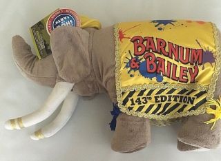 Ringling Bros.  And Barnum & Bailey 143rd Edition Circus Plush Elephant 18 "