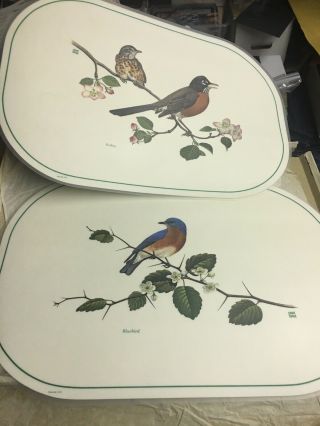 Vintage Set Of 6”Songbirds Of America” Placemats By Chuck Ripper 4
