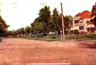South Bend,  Indiana - Houses On Dirt Road - North Shore Drive - In 1910