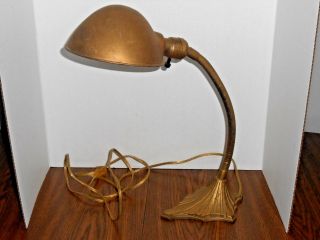 Antique Industrial Art Deco Goose Neck Lamp Leviton