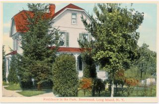Brentwood Ny – Residence In The Park Advertising Postcard – Long Island