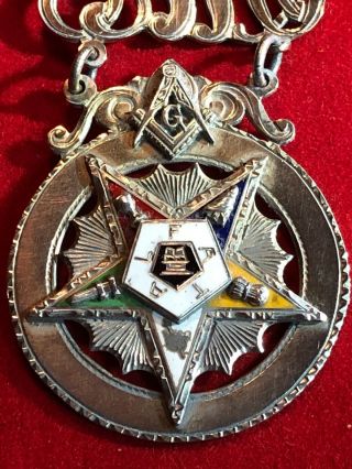 Vintage Sterling Silver Masonic Past Patron Order of the Eastern Star Medal 1978 2