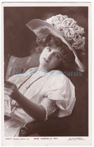 Edwardian Stage Actress Gabrielle Ray Sitting In A Chair.  Rotary Postcard