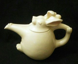 Tango Dancing Bunnies Vintage Ceramic Teapot By Fitz & Floyd